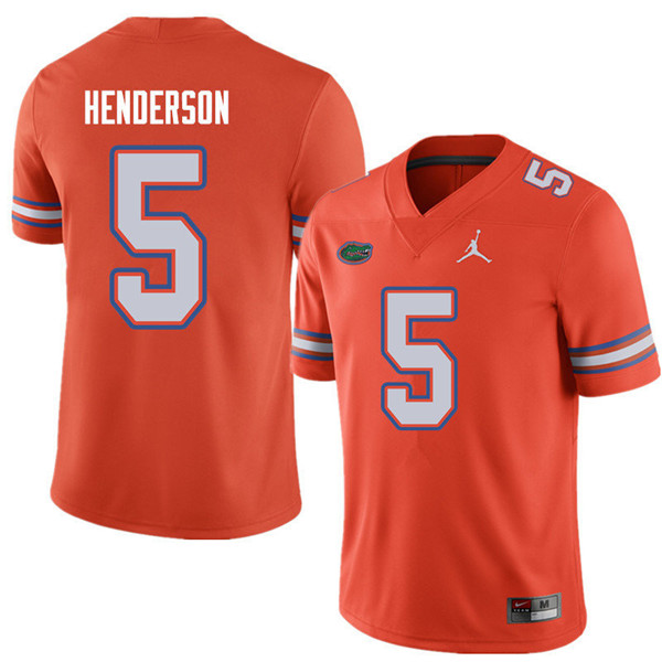 Jordan Brand Men #5 CJ Henderson Florida Gators College Football Jerseys Sale-Orange